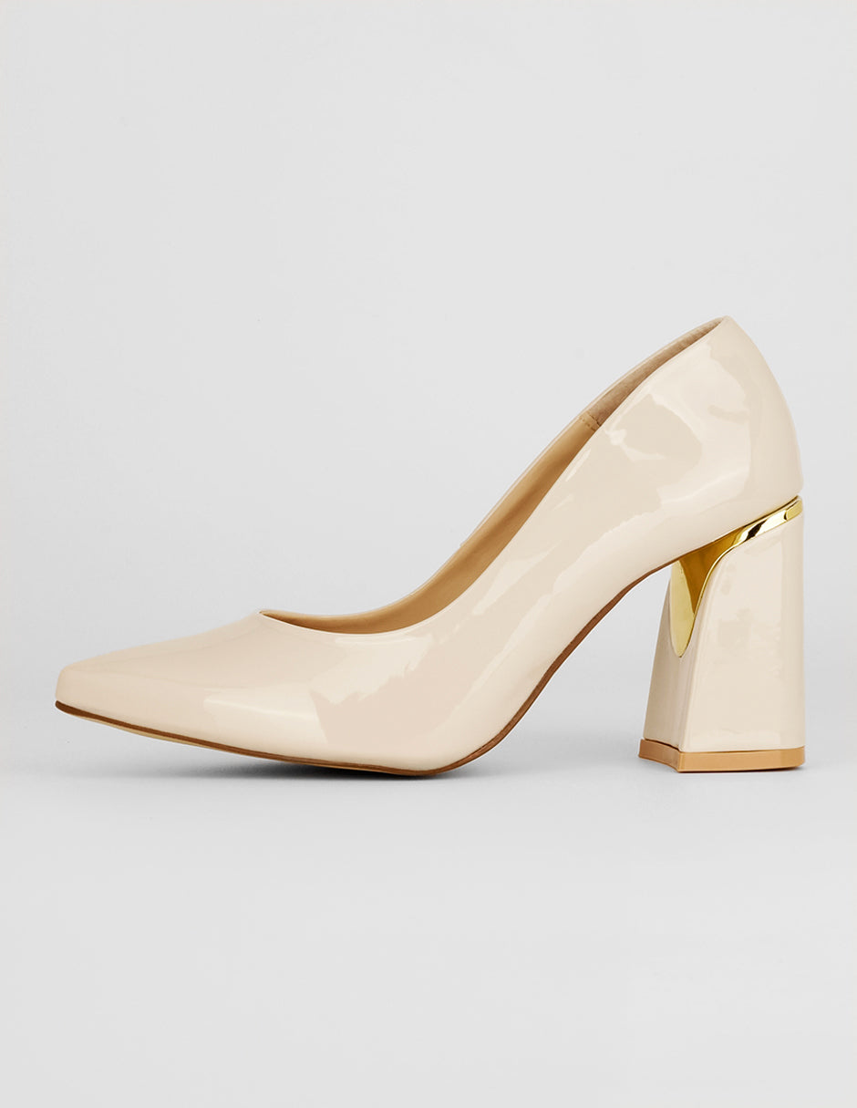 Zapatillas Exterior Charol Color Beige Para Mujer De RBCOLLECTION