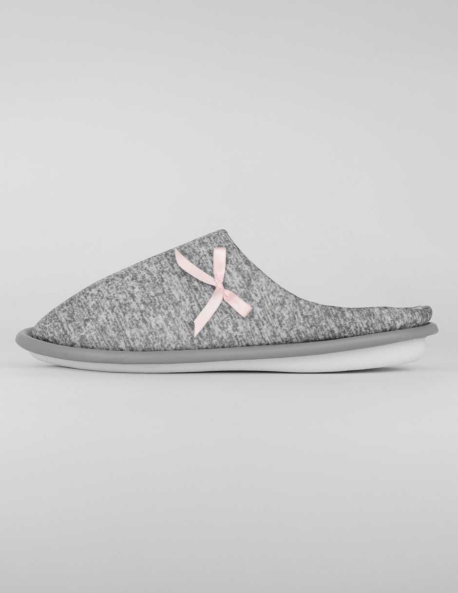 Pantuflas Exterior Textil Color Gris Para Mujer De RBBASICS