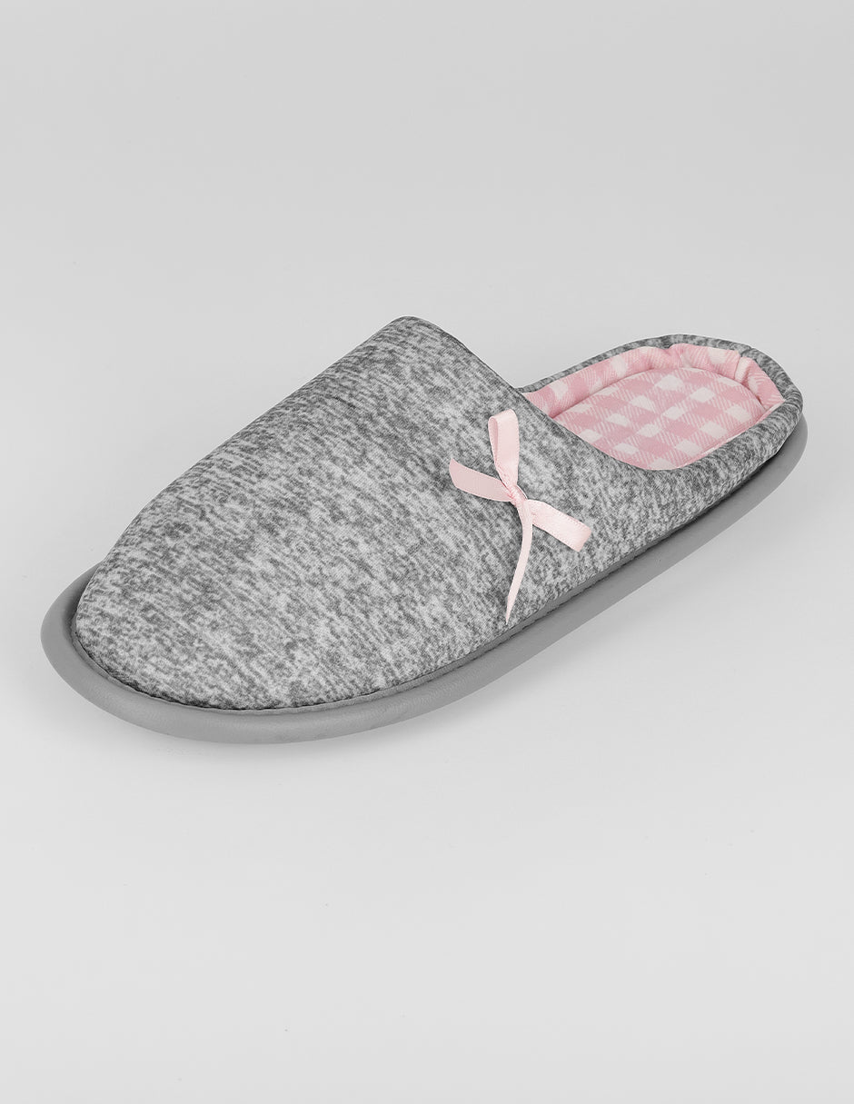 Pantuflas Cozy en Textil – Gris