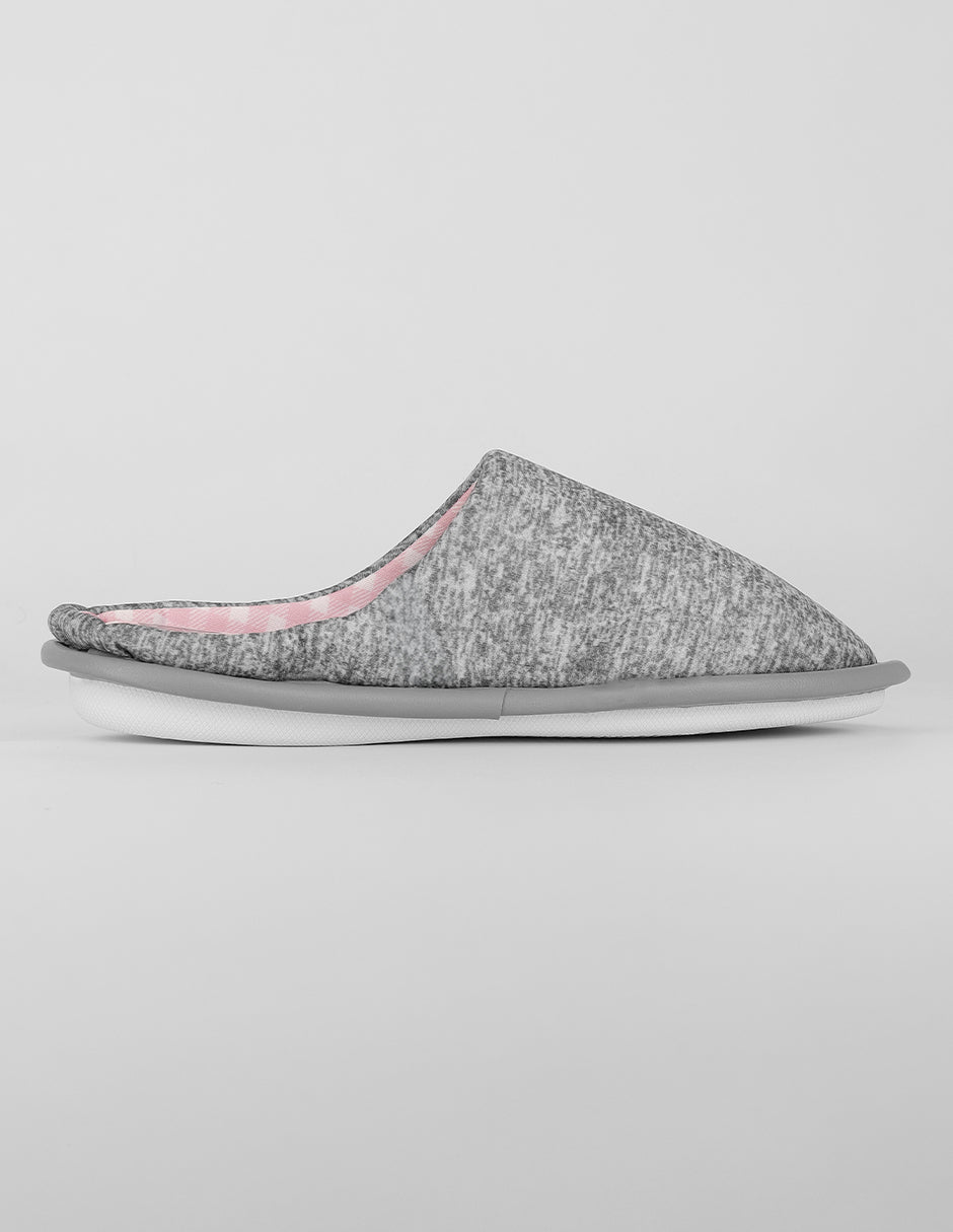 Pantuflas Cozy en Textil – Gris