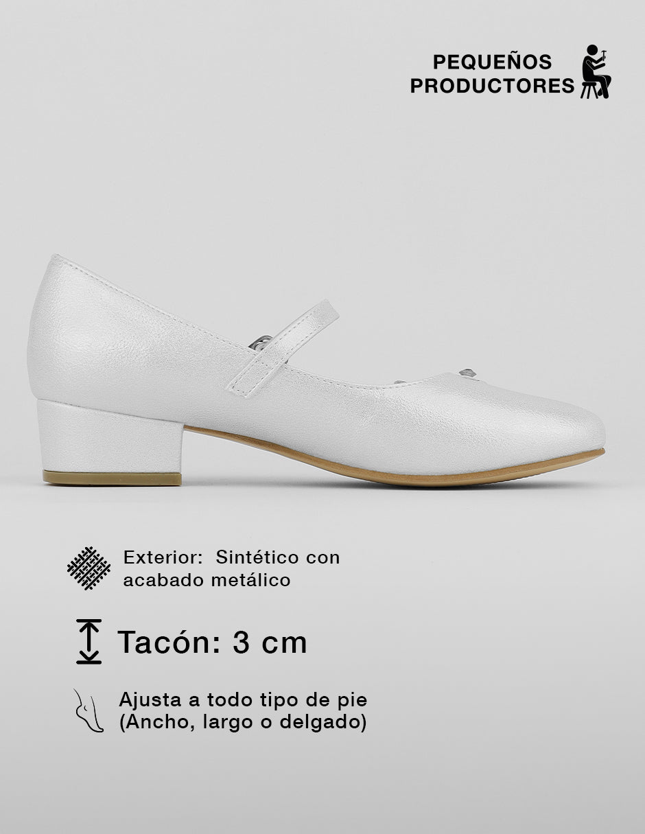 Zapatillas Glam en Sintético – Plata