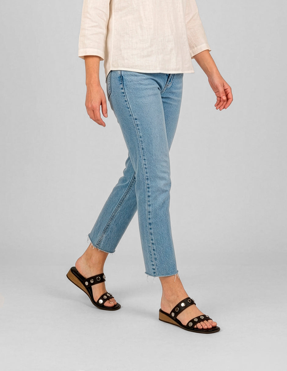 Sandalias con plataforma Alnia en Piel vegana – Negro