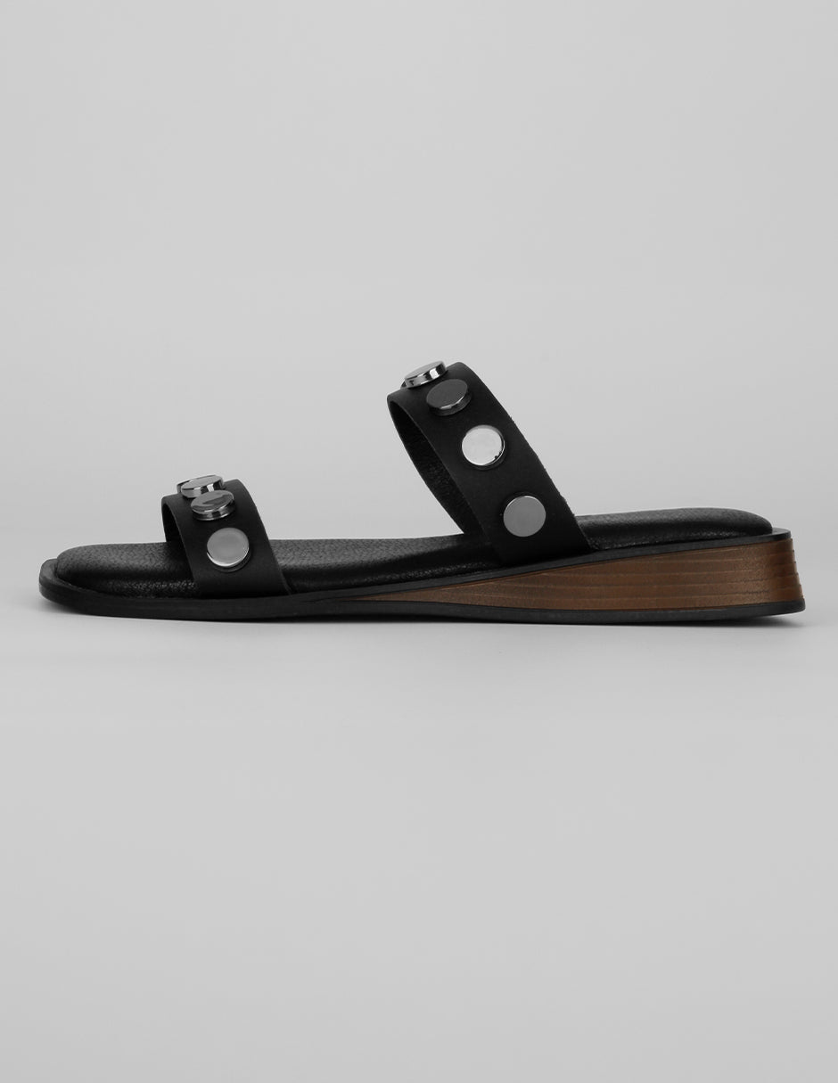 Sandalias con plataforma Exterior Piel vegana Color Negro Para Mujer De RBBASICS