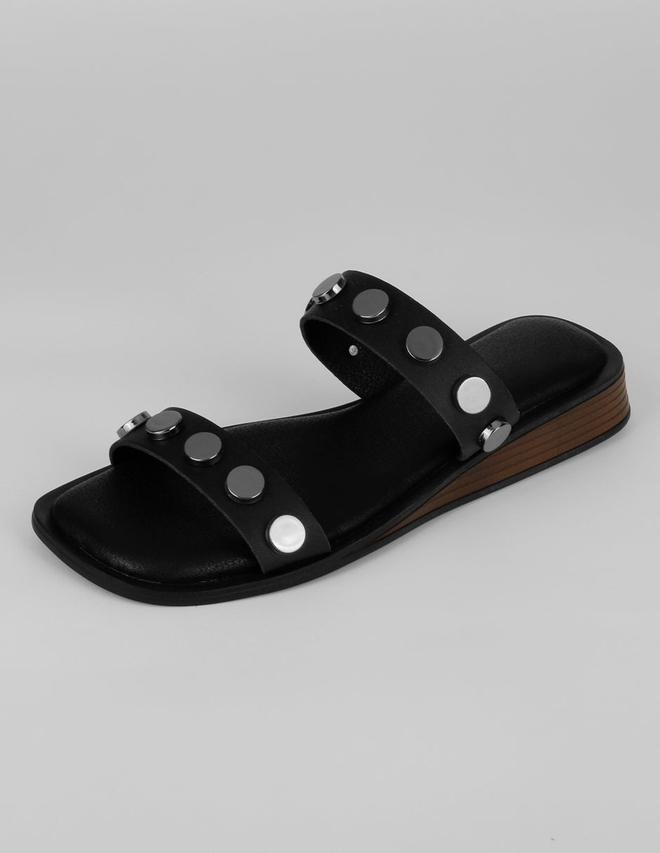 Sandalias con plataforma Alnia en Piel vegana – Negro