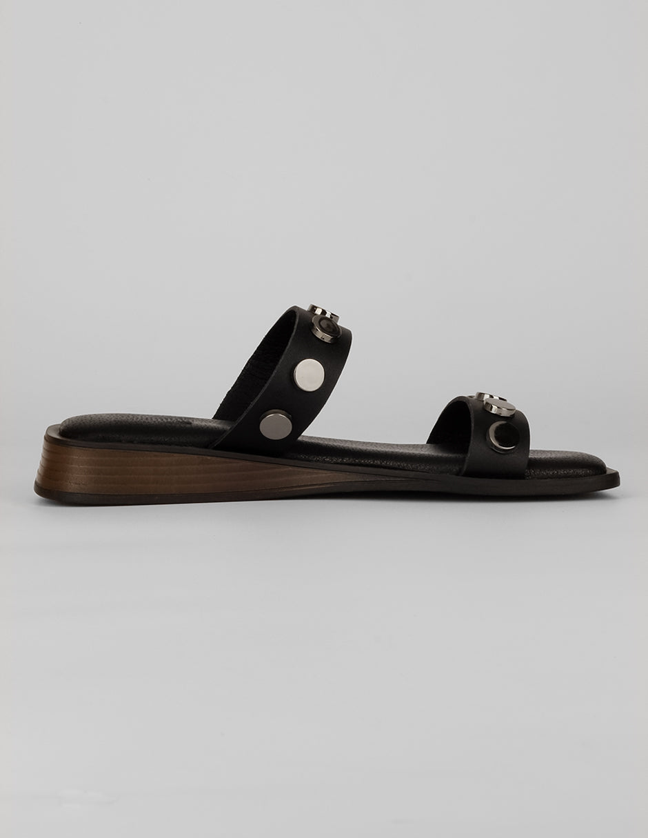 Sandalias con plataforma Alnia en Piel vegana – Negro