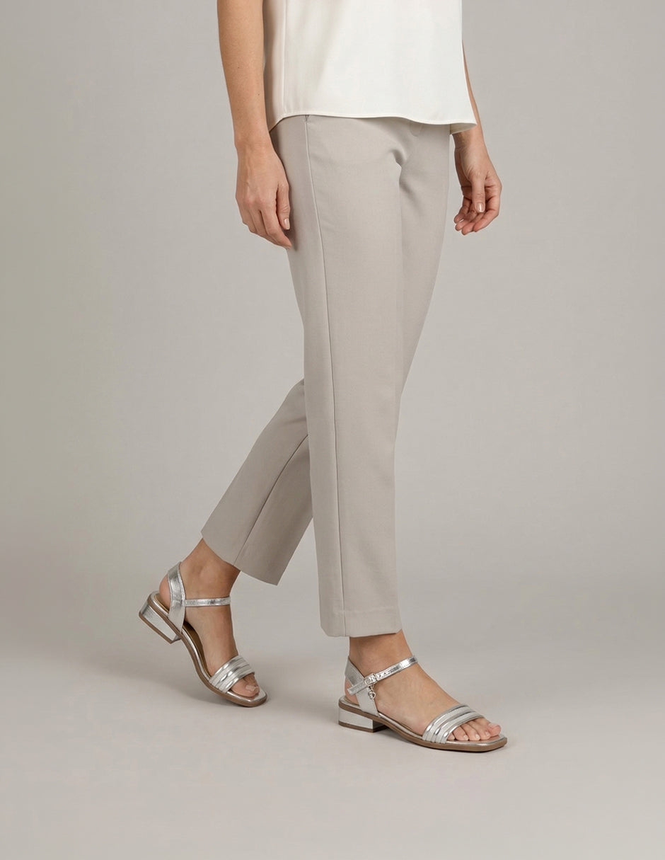 Sandalia con tacón Glam en Sintético – Plata