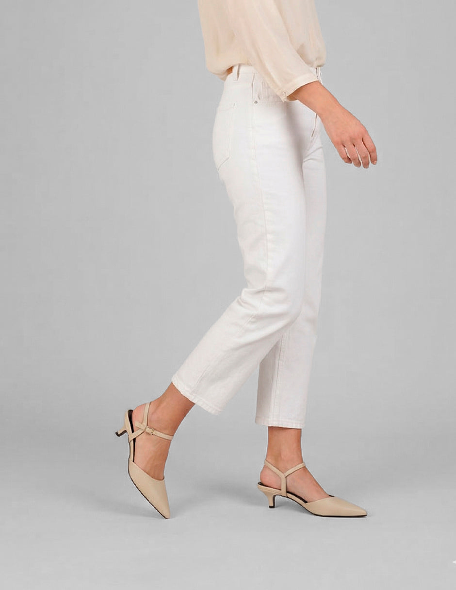 Zapatillas Slingback en Piel vegana – Latte