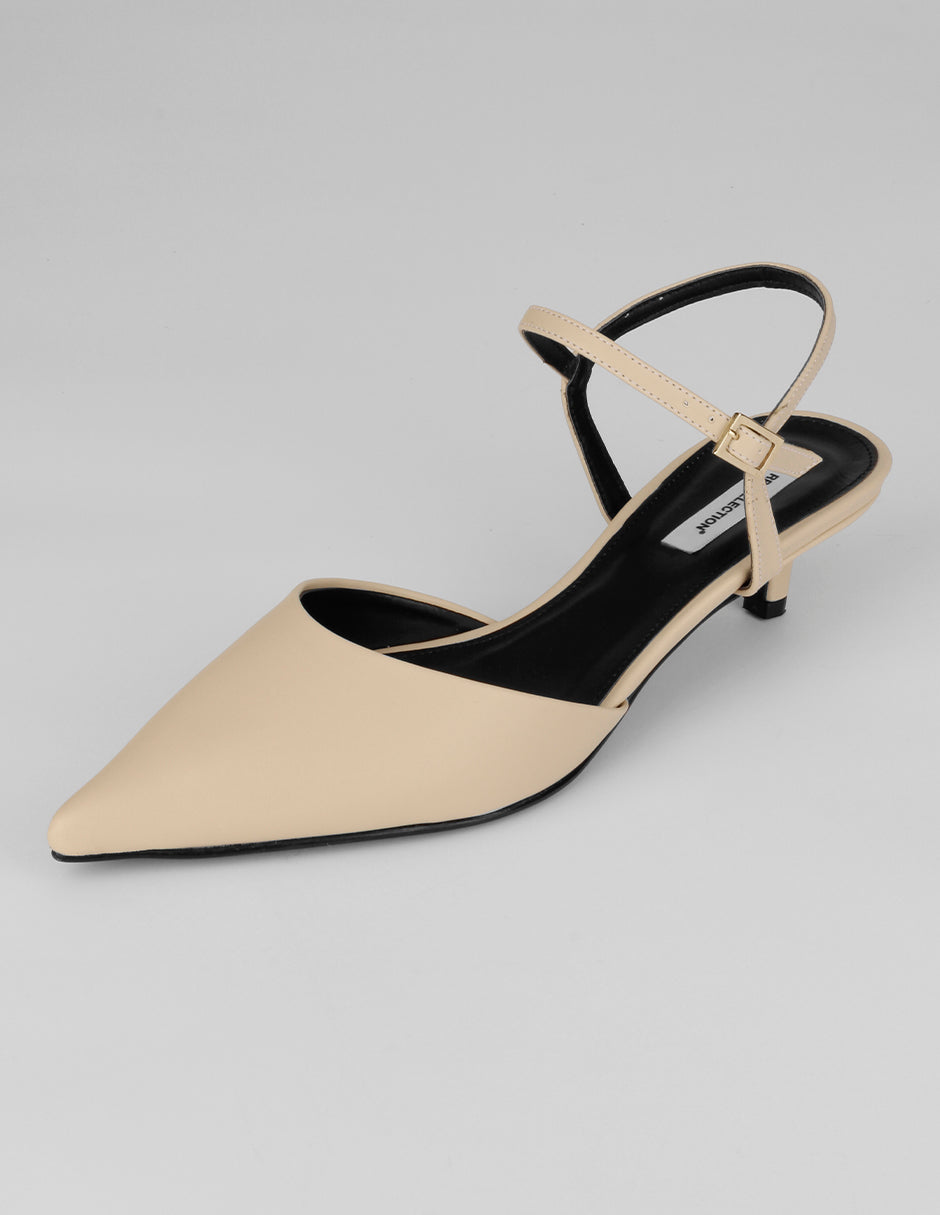 Zapatillas Slingback en Piel vegana – Latte