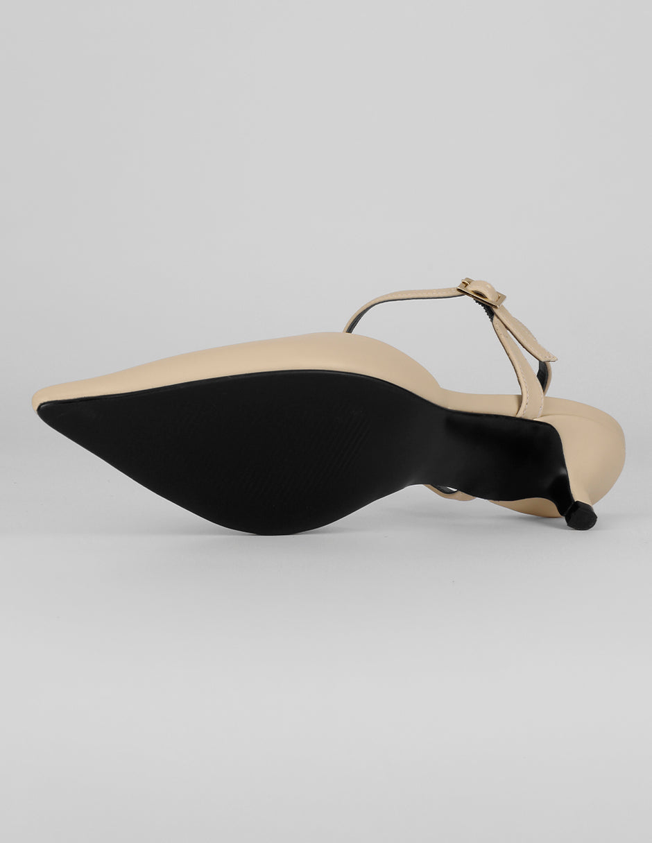 Zapatillas Slingback en Piel vegana – Latte