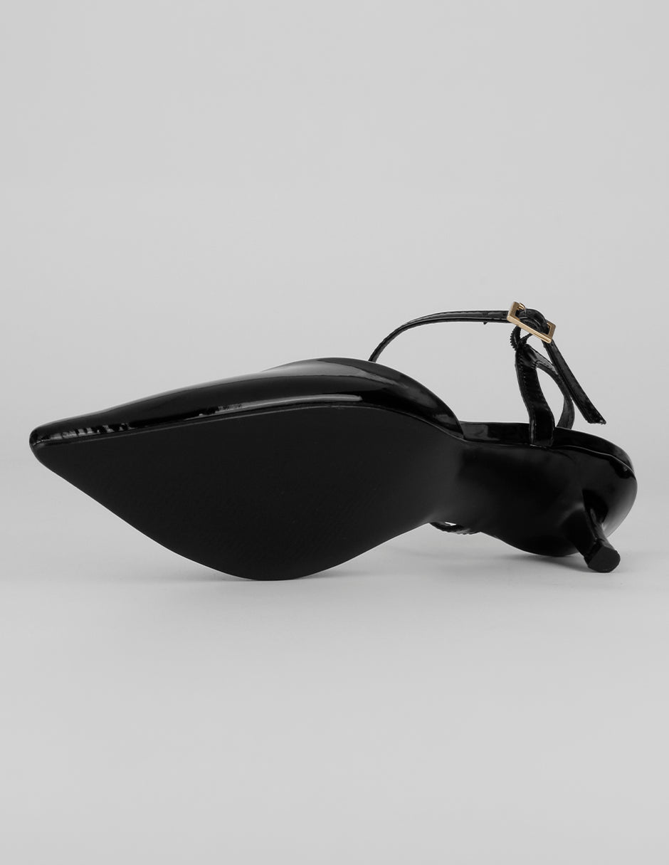 Zapatillas Slingback en Charol – Negro