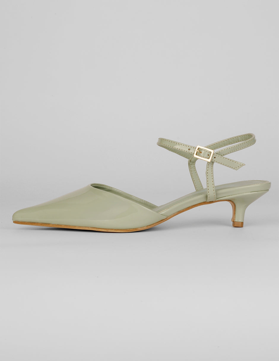 Zapatillas Exterior Charol Color Verde Para Mujer De RBCOLLECTION