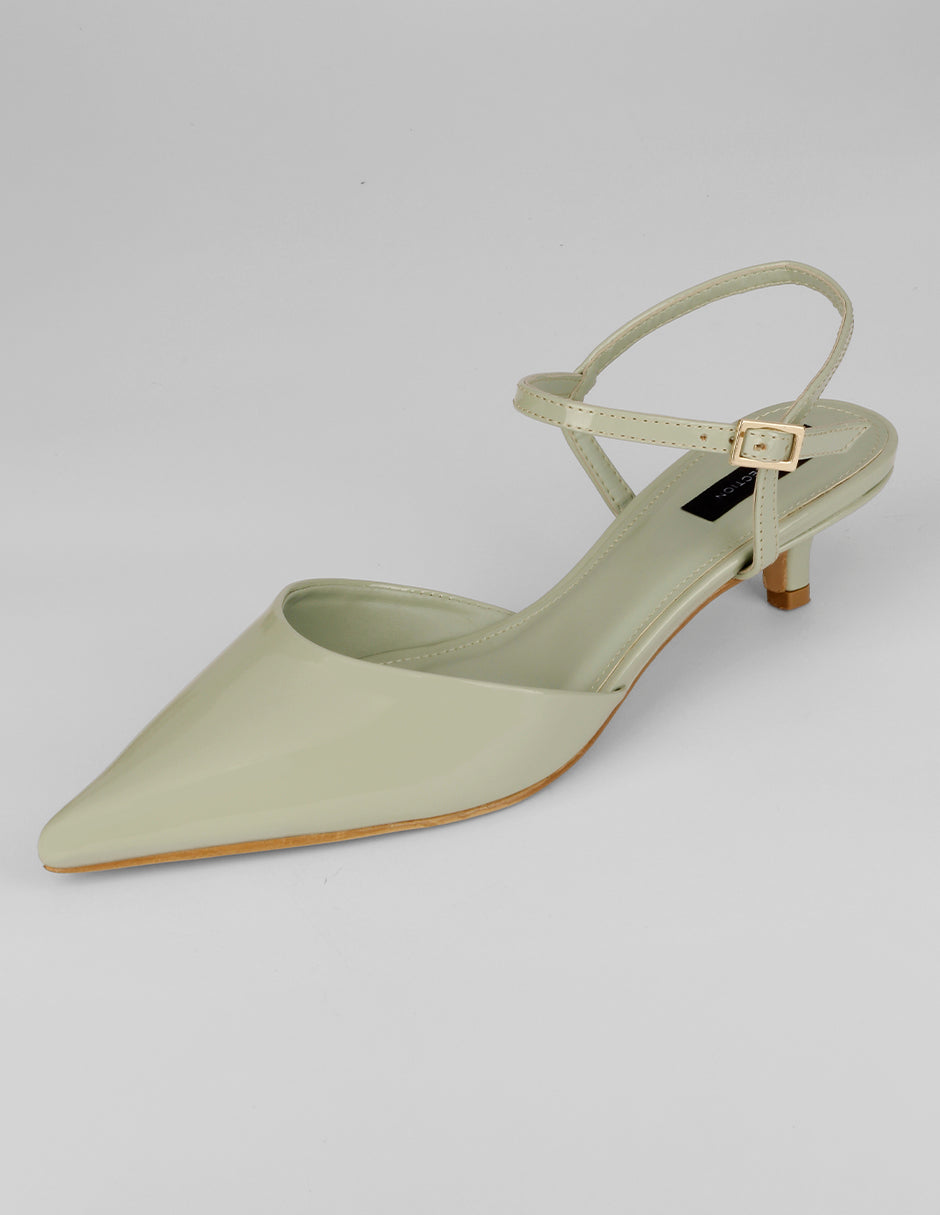 Zapatillas Slingback en Charol – Verde