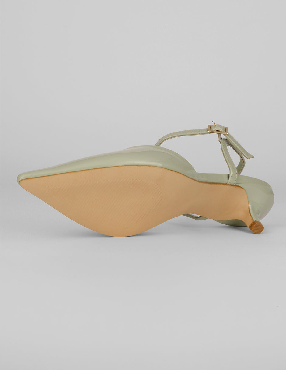 Zapatillas Slingback en Charol – Verde
