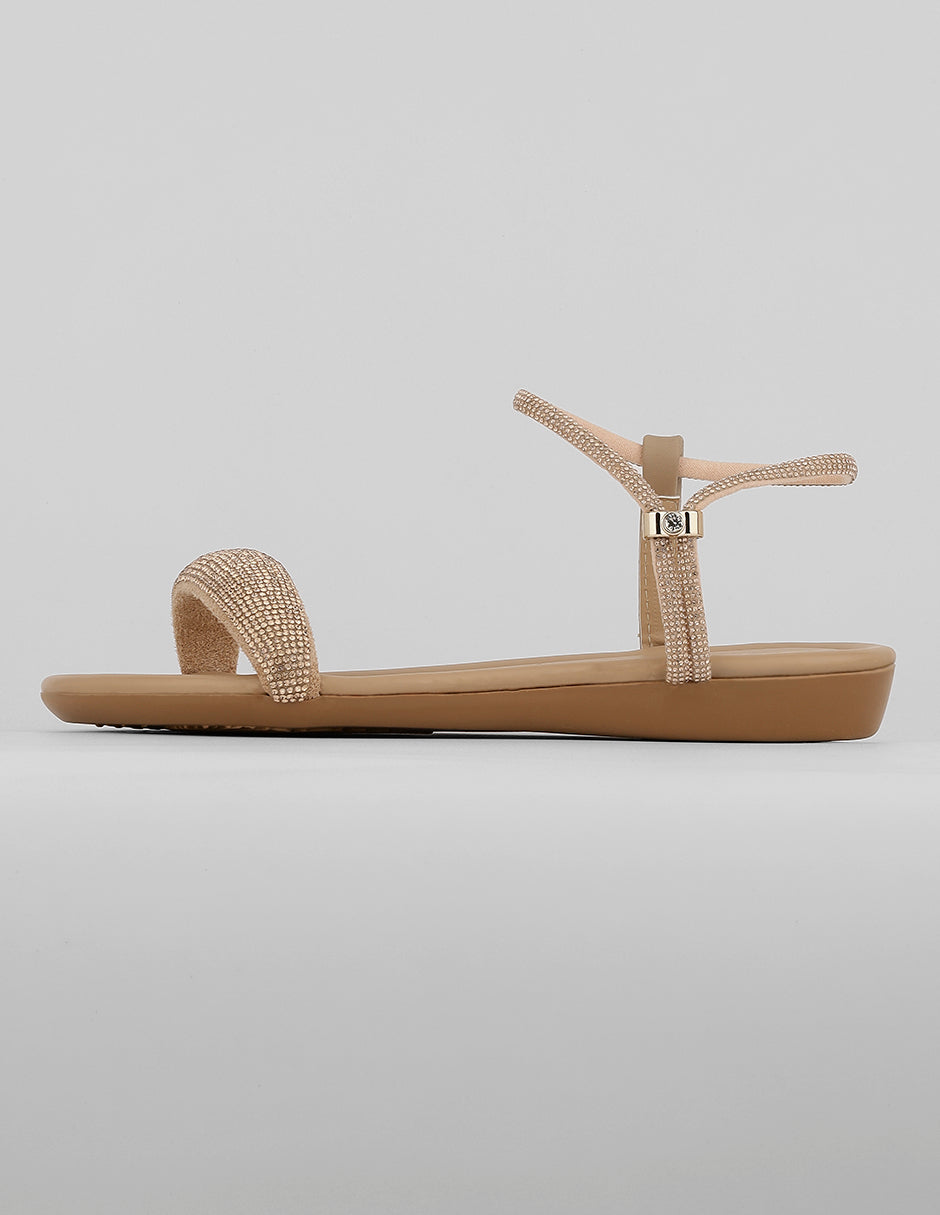Sandalias de piso Exterior Sintético Color Dorado Para Mujer De RBBASICS