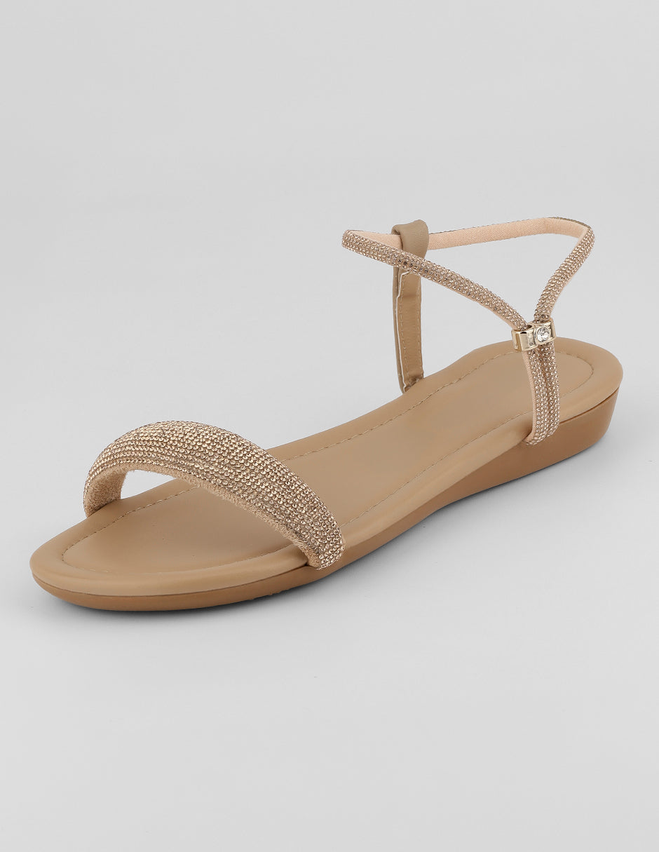 Sandalias de piso Birt en Sintético – Dorado