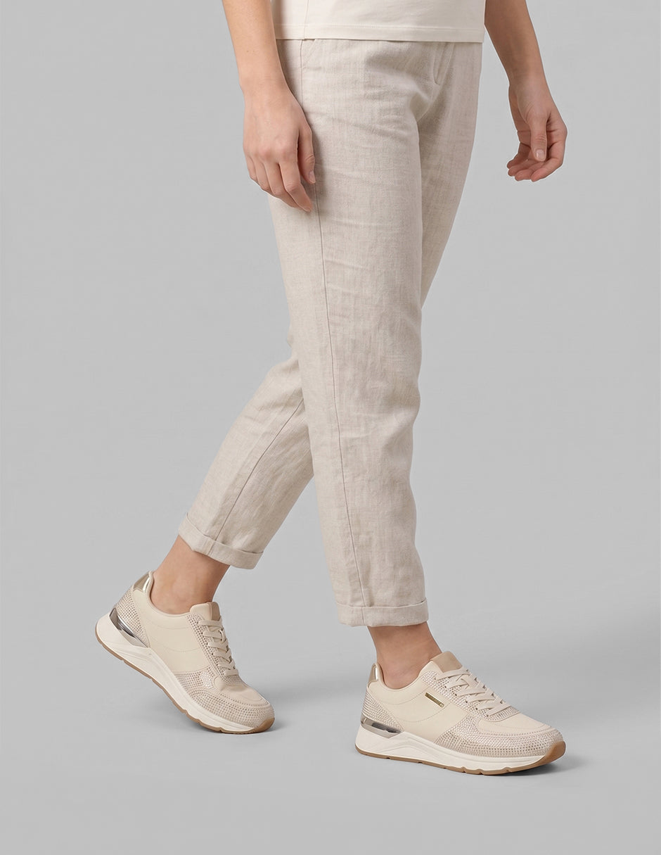 Tenis tipo deportivo  Urban  en Piel vegana – Beige