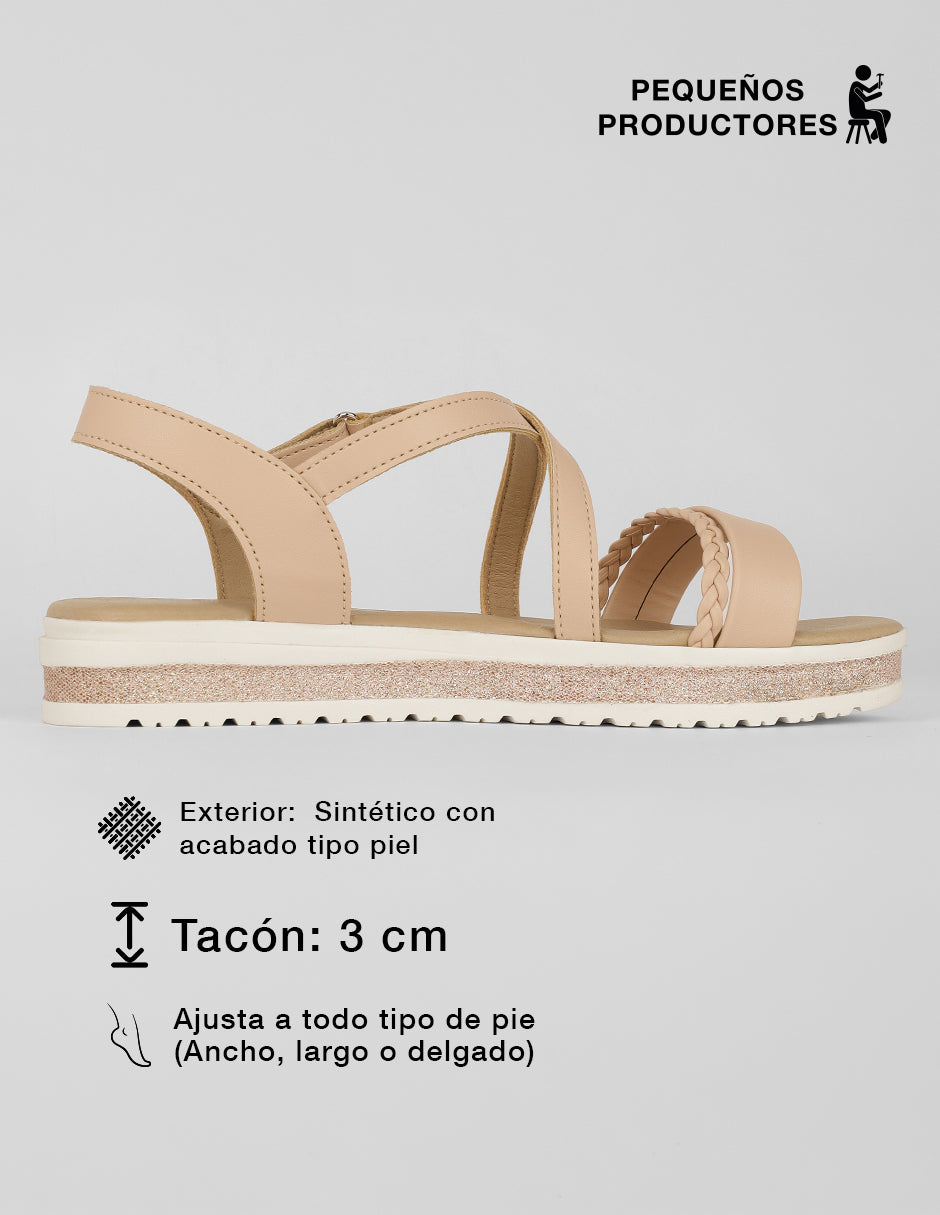 Sandalias con plataforma Steps en Sintético – Rosa