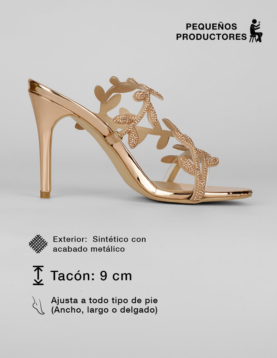 Sandalia con tacón Glowm en Sintético – Rosa