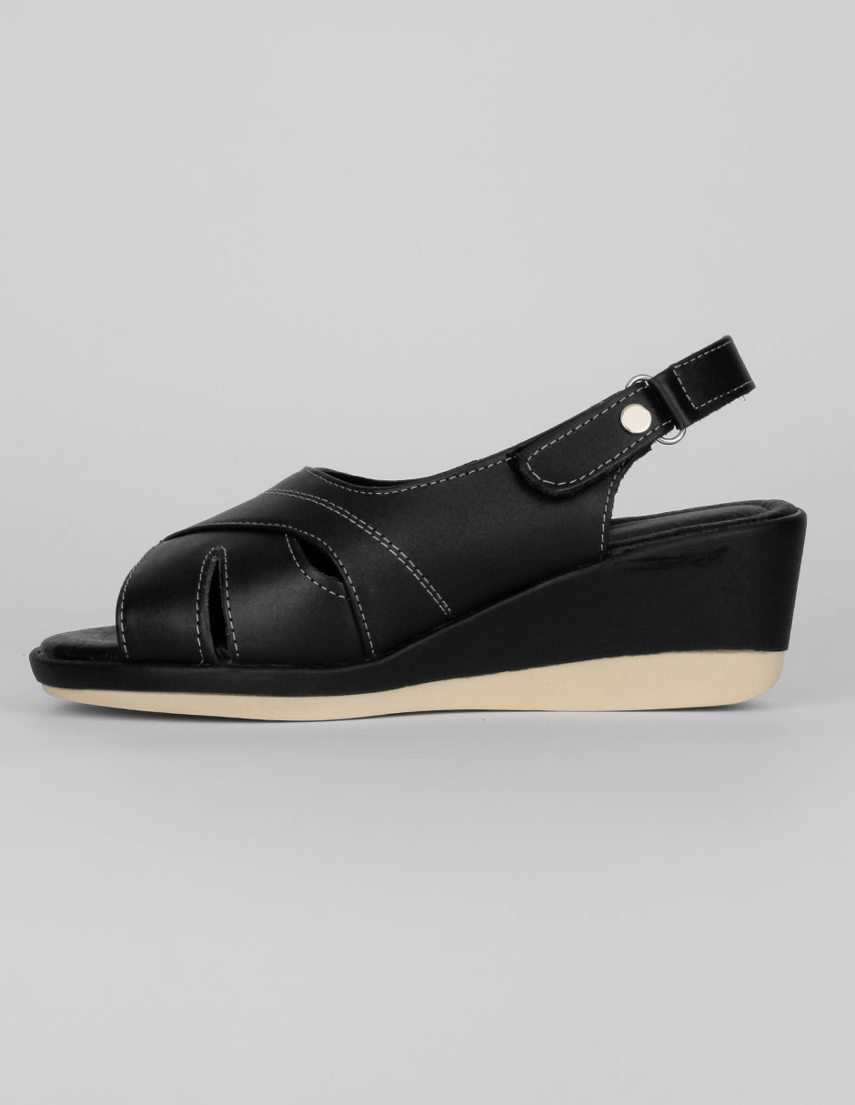 Sandalias con plataforma Exterior Piel Color Negro Para Mujer De RBCOLLECTION