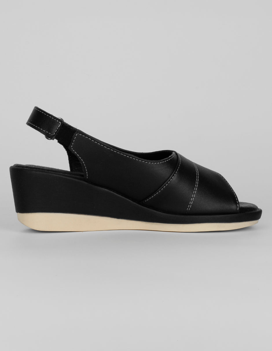 Sandalias con plataforma Hand made  en Piel – Negro