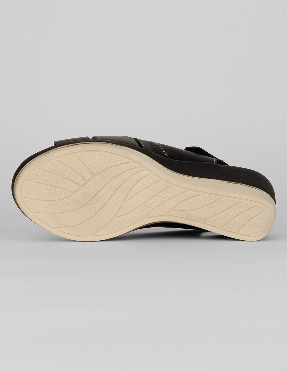 Sandalias con plataforma Hand made  en Piel – Negro
