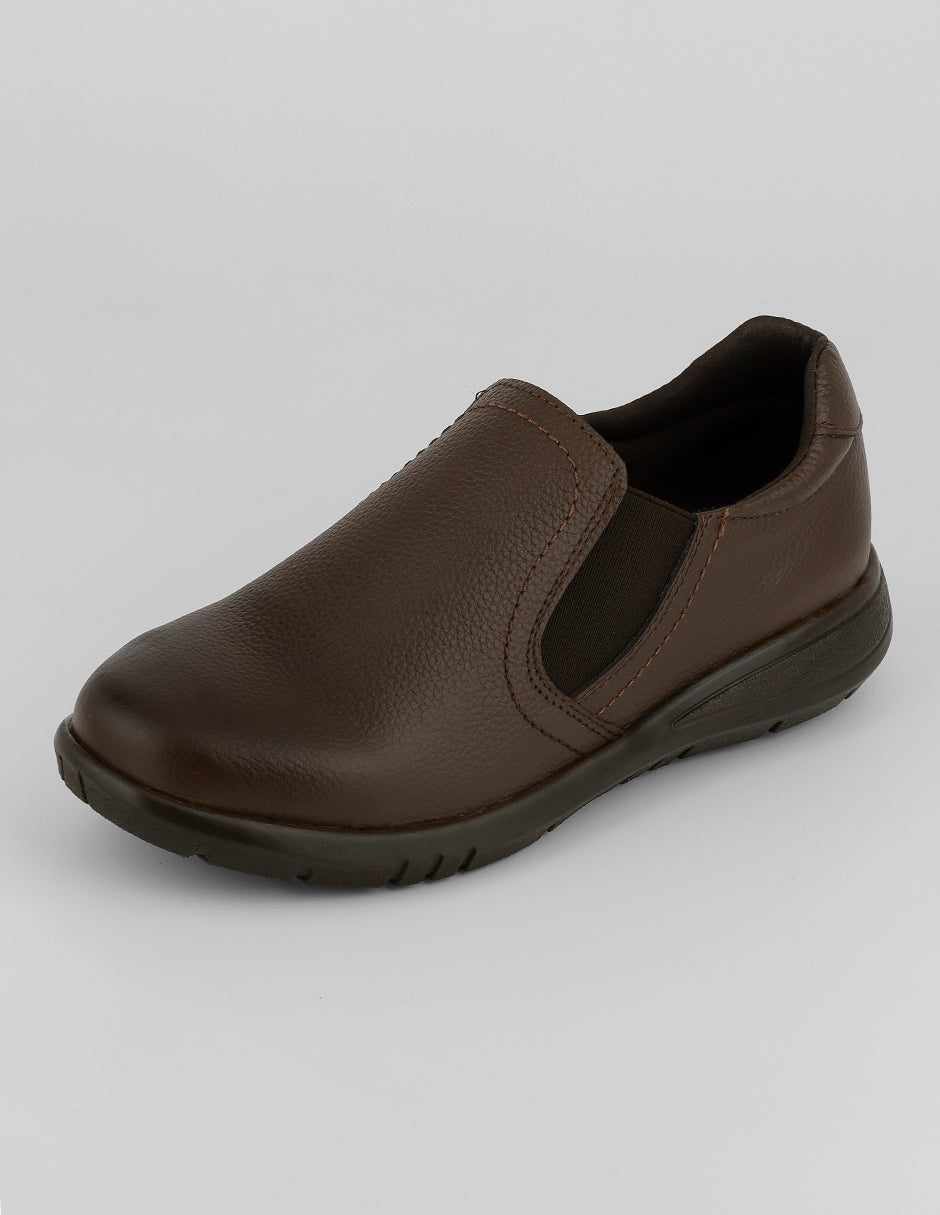 Zapatos de confort Hand made en Piel – Café