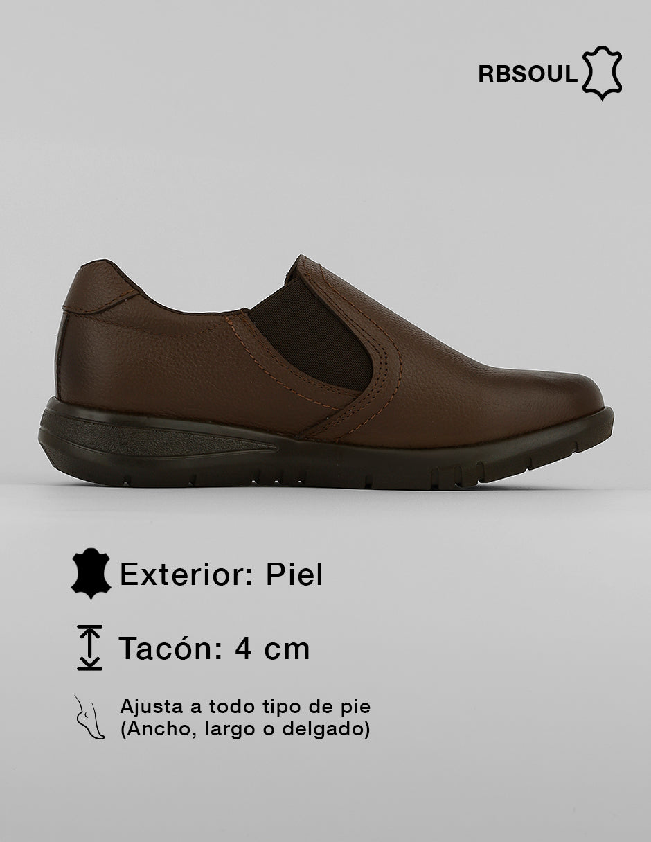 Zapatos de confort Hand made en Piel – Café