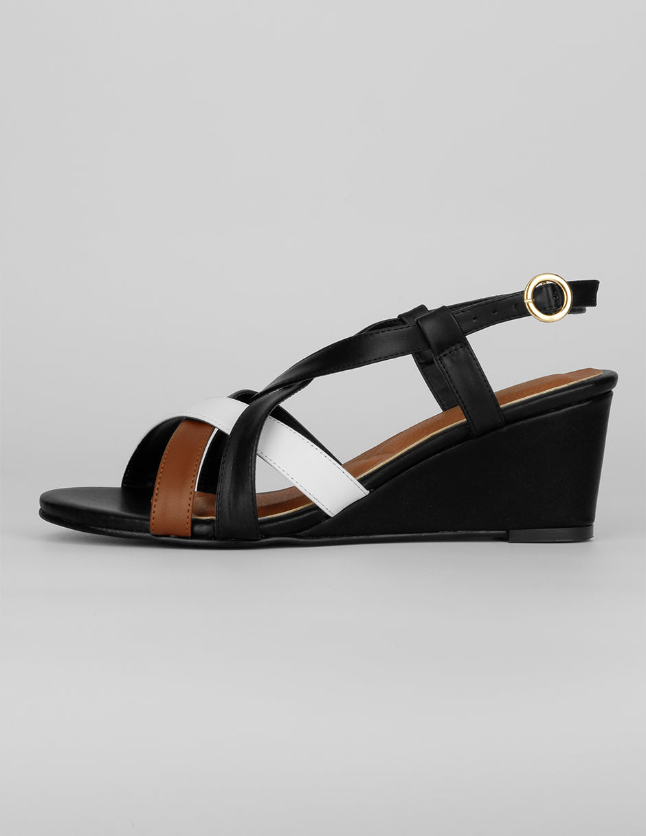 Sandalias con plataforma Exterior Piel vegana Color Negro Para Mujer De RBCOLLECTION