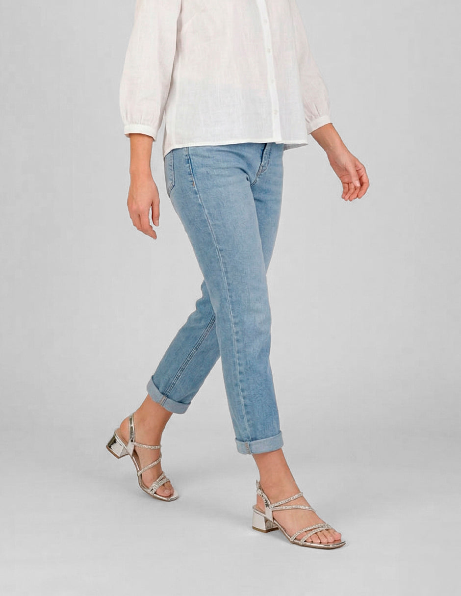 Sandalia con tacón Glowm en Sintético – Plata