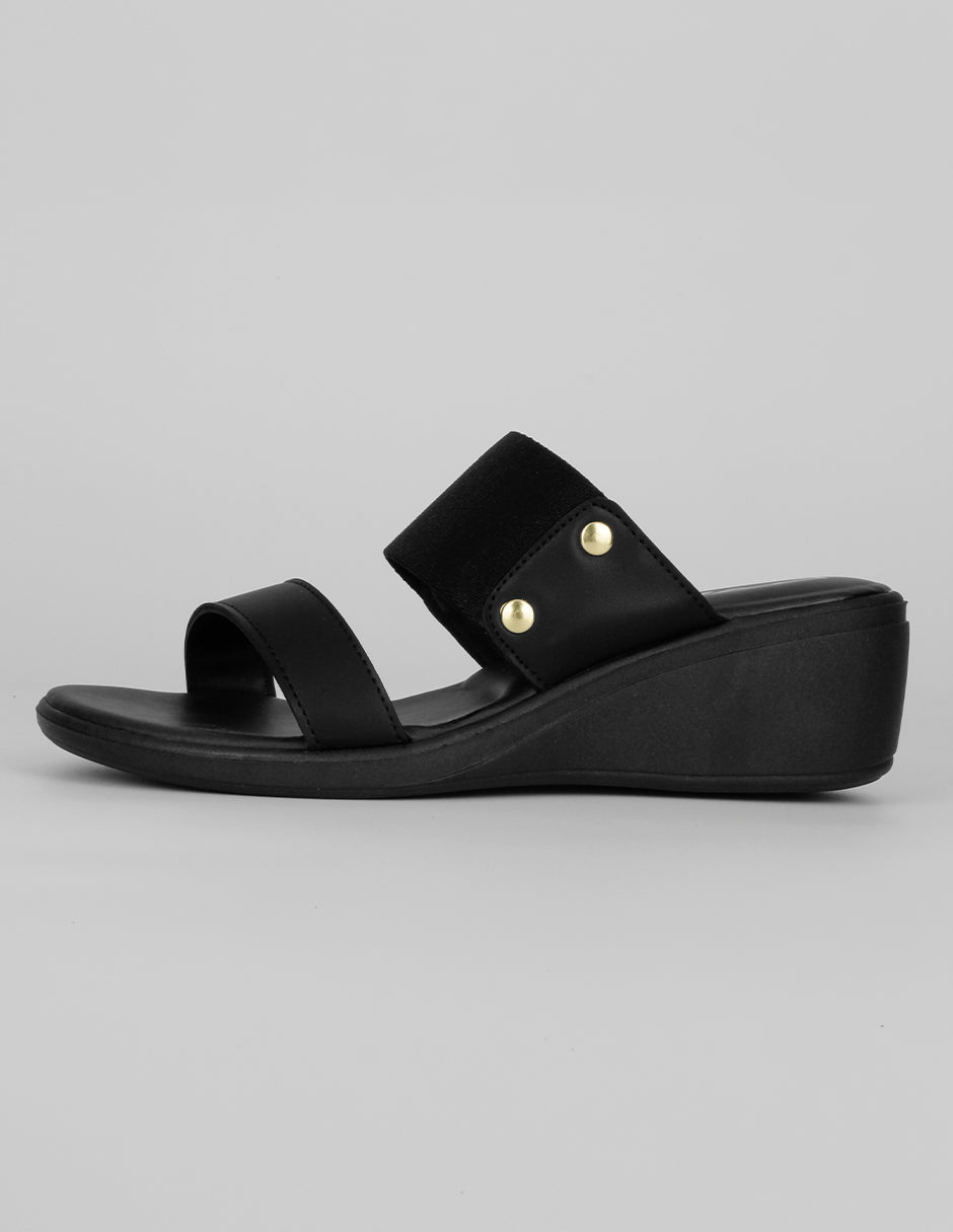 Sandalias con plataforma Exterior Piel vegana Color Negro Para Mujer De RBCOLLECTION