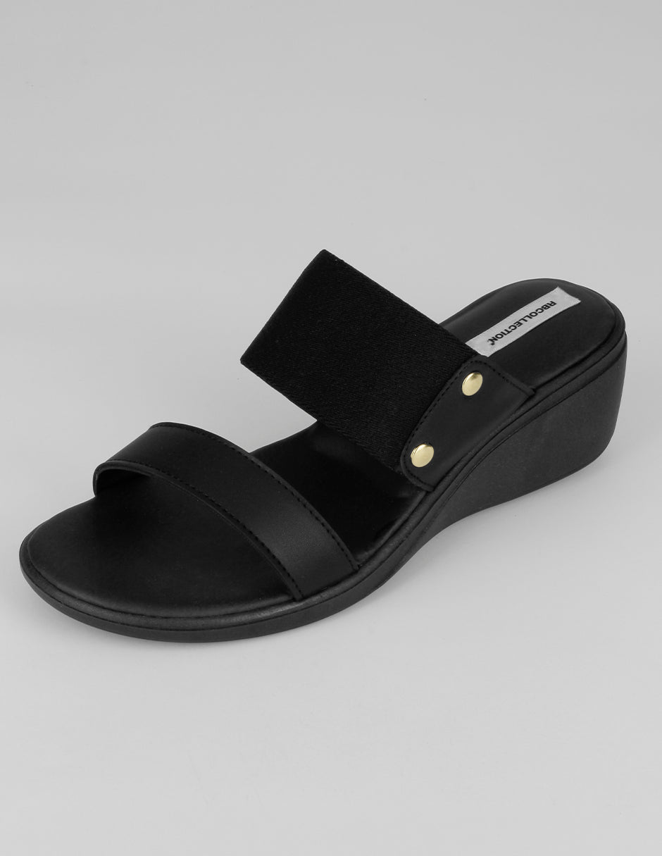 Sandalias con plataforma Yuri en Piel vegana – Negro