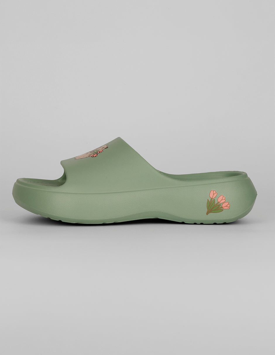 Sandalias clásicas Exterior Sintético Color Verde Para Mujer De RBBASICS