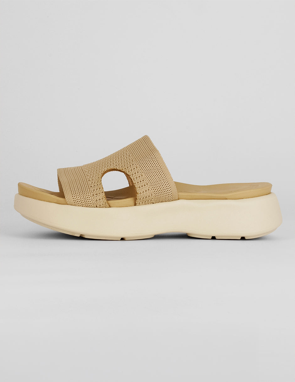 Sandalias con plataforma Exterior Textil Color Beige Para Mujer De RBBASICS