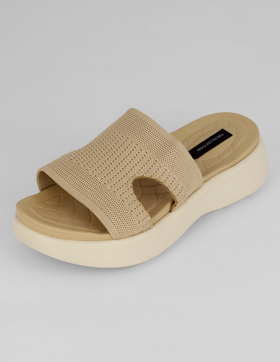 Sandalias con plataforma Steps en Textil – Beige