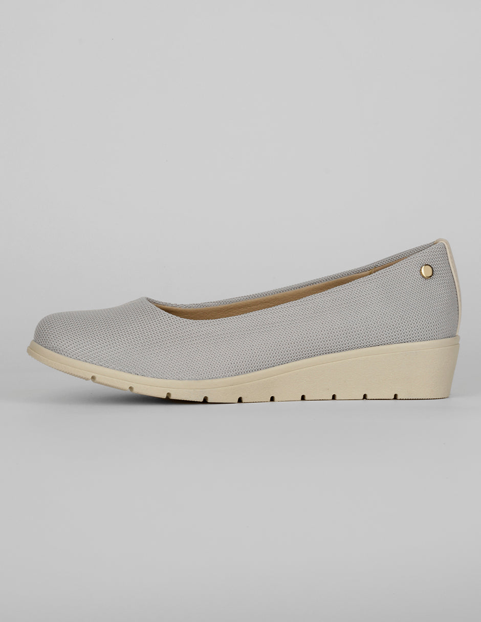 Flats clásicas Exterior Textil Color Gris Para Mujer De RBCOLLECTION