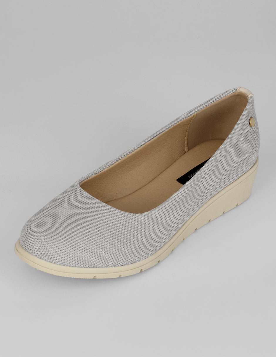 Flats clásicas Comfy en Textil – Gris