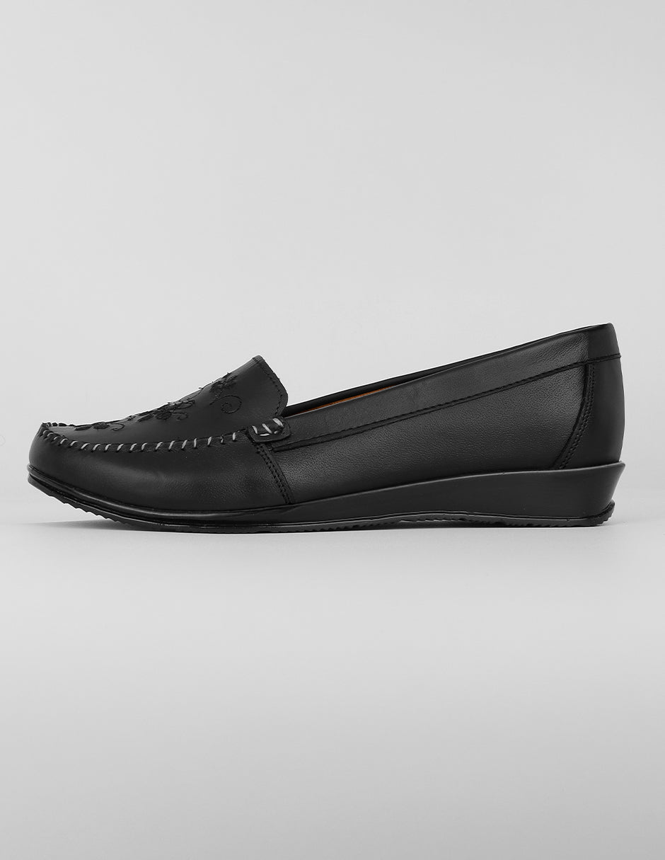 Mocasines Exterior Piel Color Negro Para Mujer De RBCOLLECTION