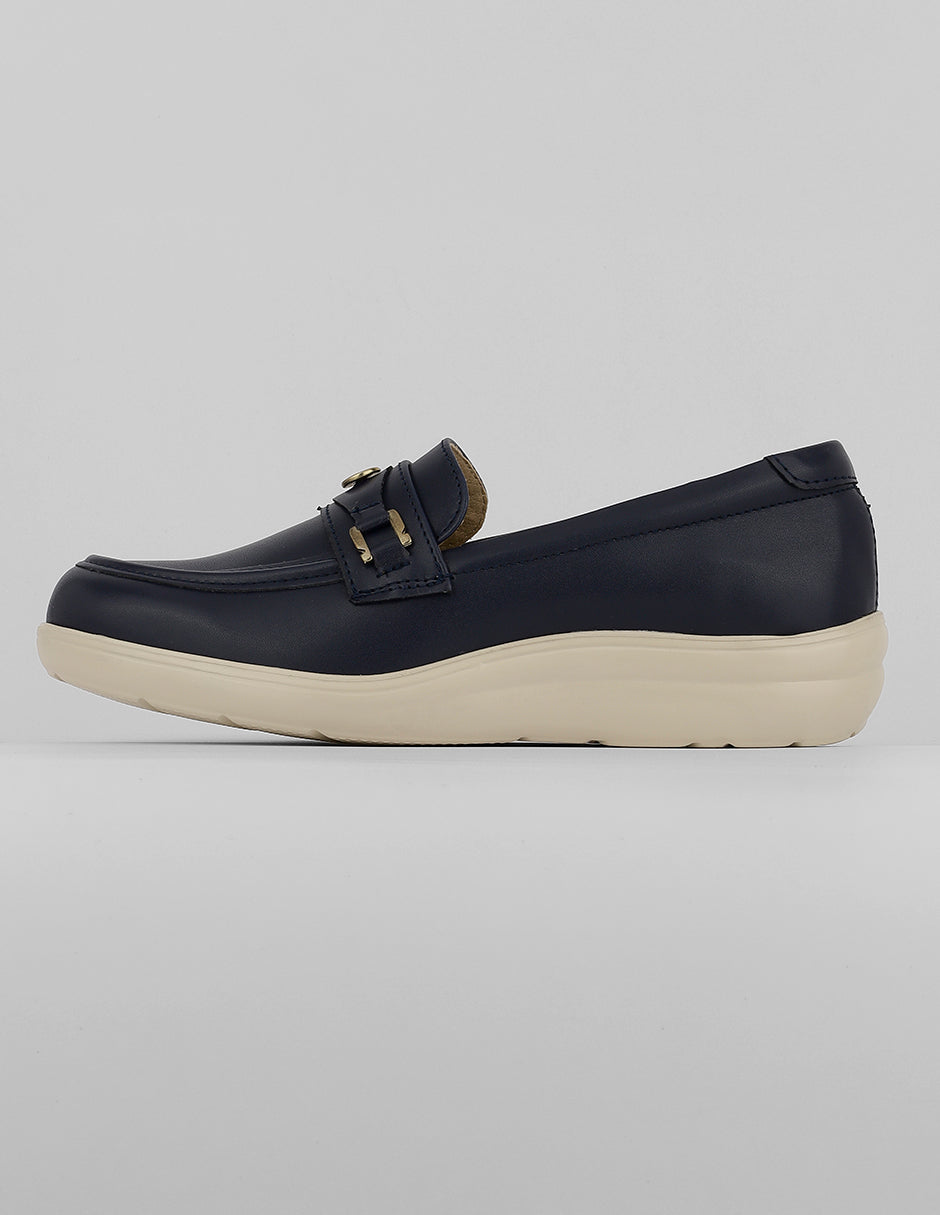 Mocasines Exterior Piel vegana Color Azul Para Mujer De RBCOLLECTION
