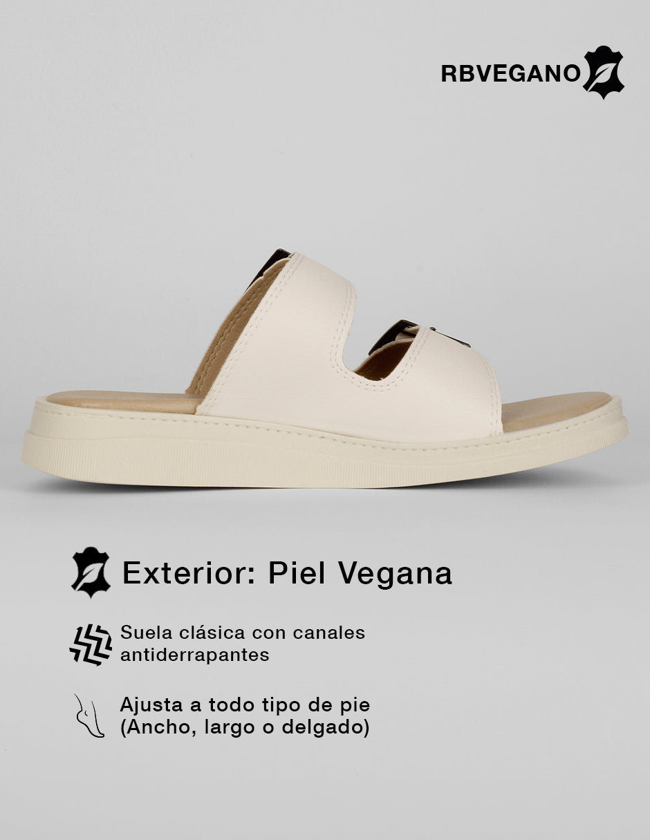 Sandalias con plataforma Yuri en Piel vegana – Blanco