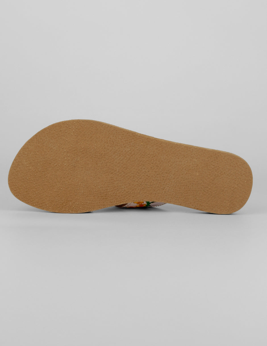 Sandalias de piso Hand made  en Piel  – Multicolor