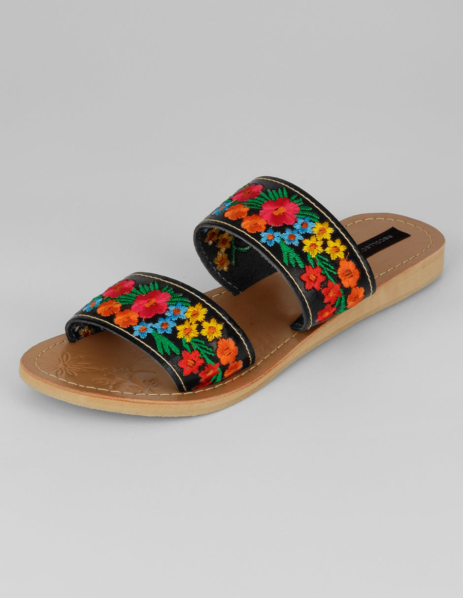 Sandalias de piso Hand made  en Piel – Multicolor