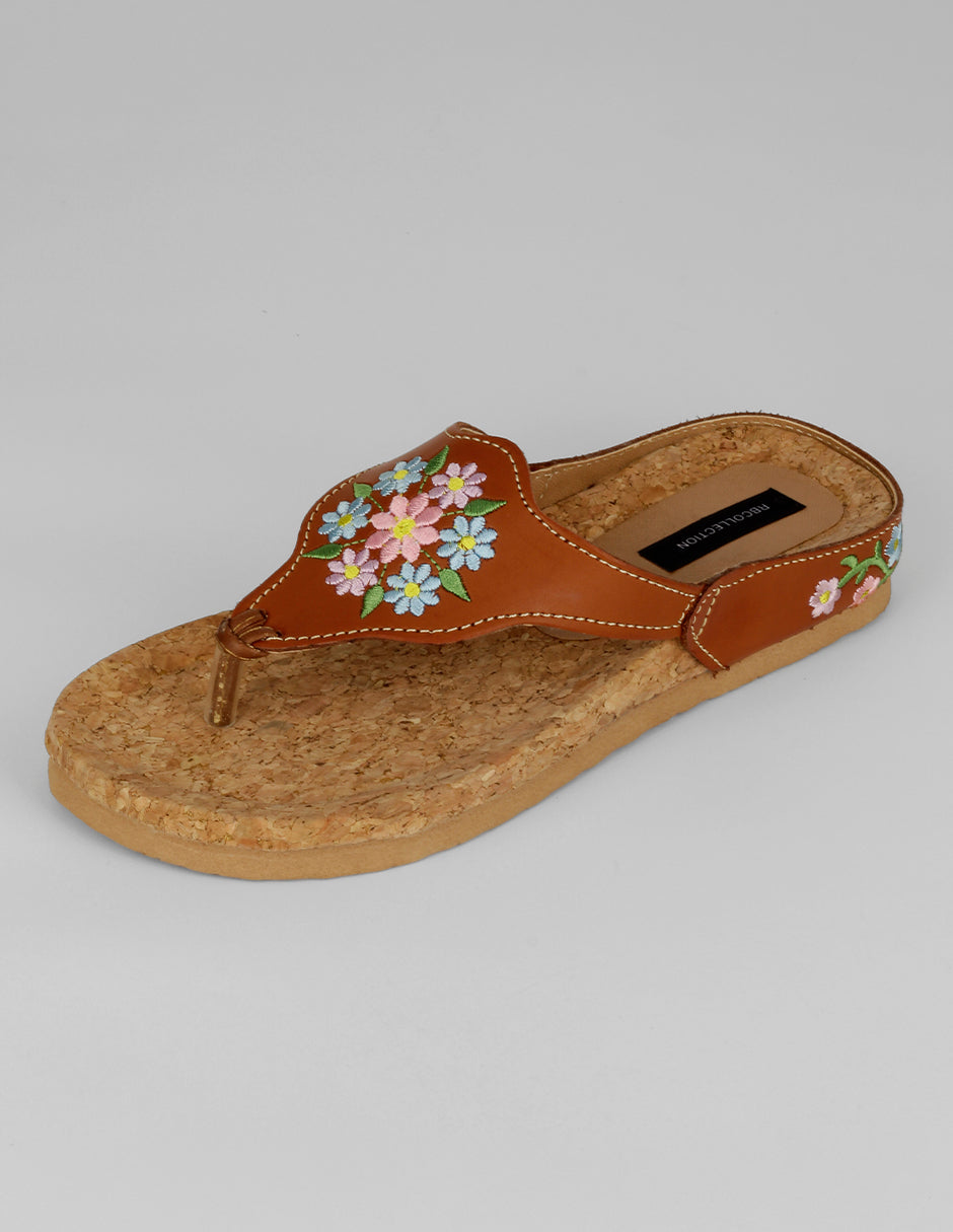 Sandalias de piso Daily en Piel vegana – Café