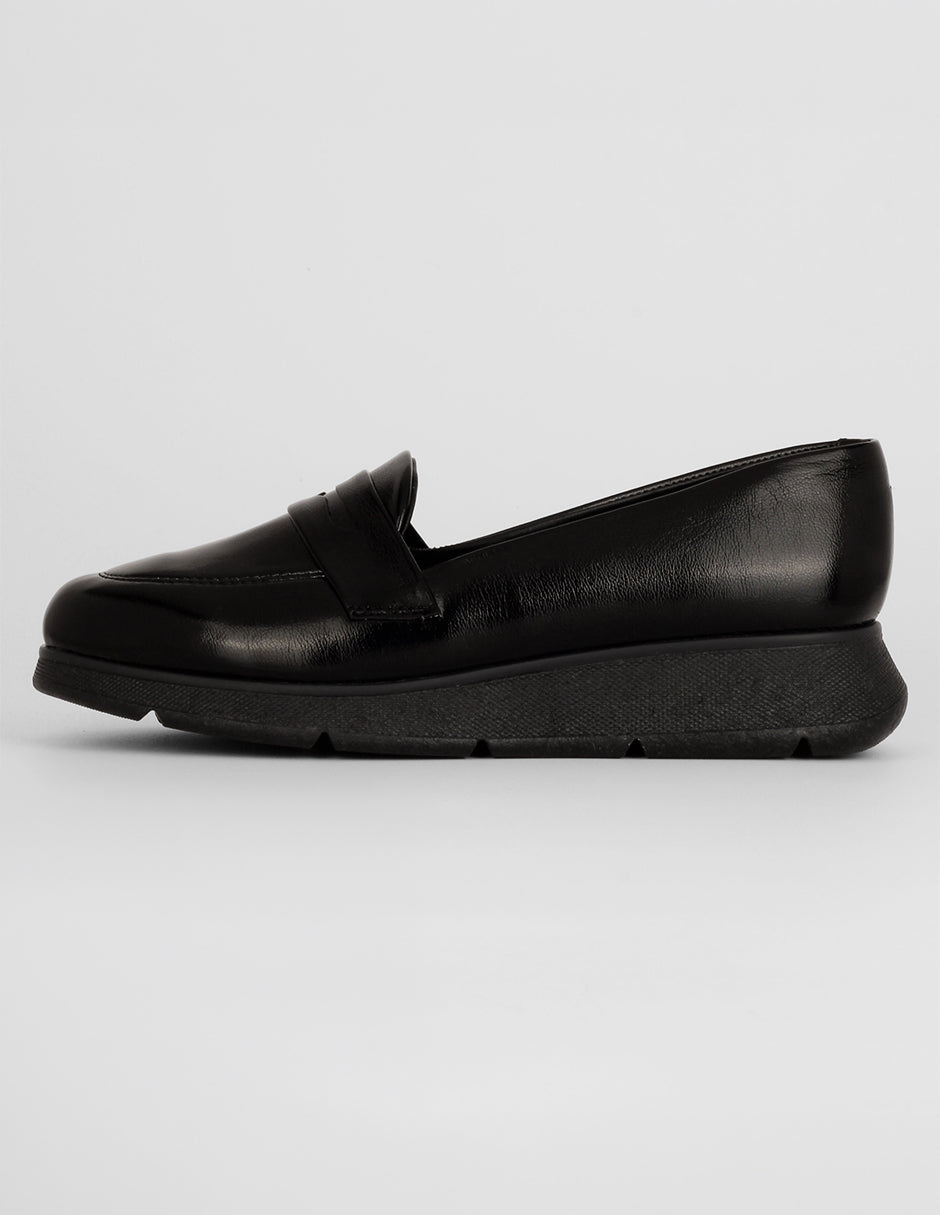 Mocasines Exterior Charol Color Negro Para Mujer De RBCOLLECTION