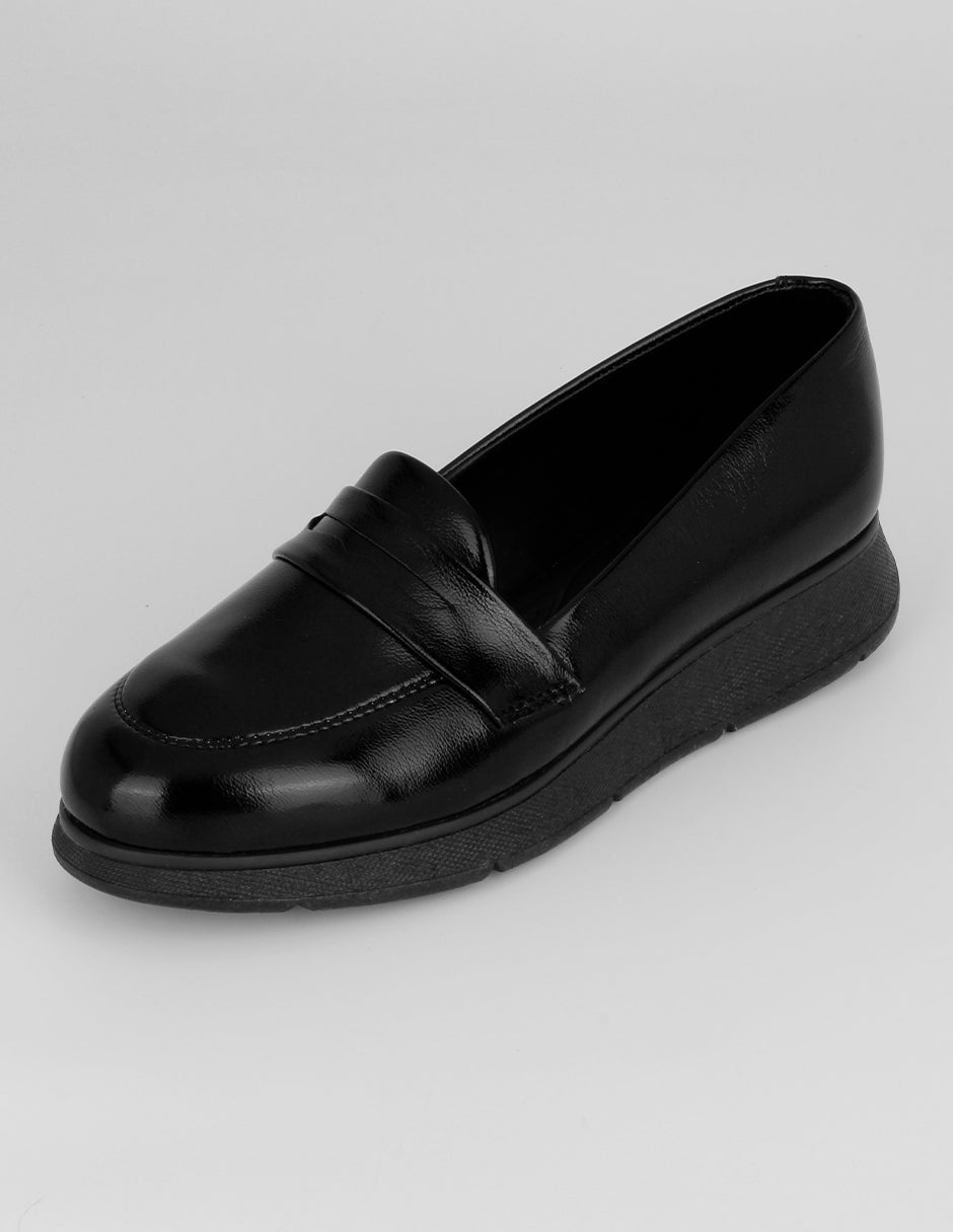 Mocasines Classy en Charol – Negro