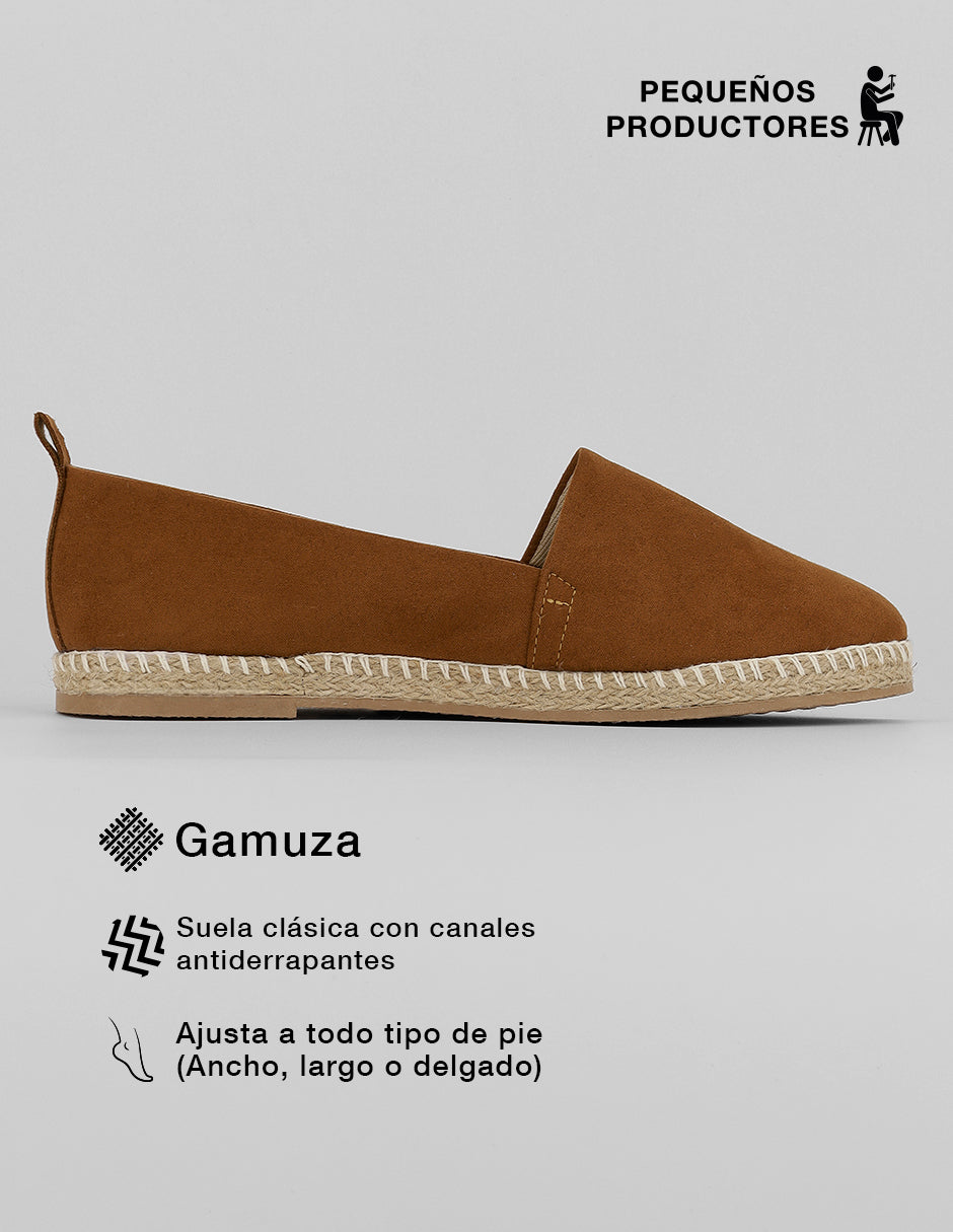 Mocasines Naia en Gamuza – Café