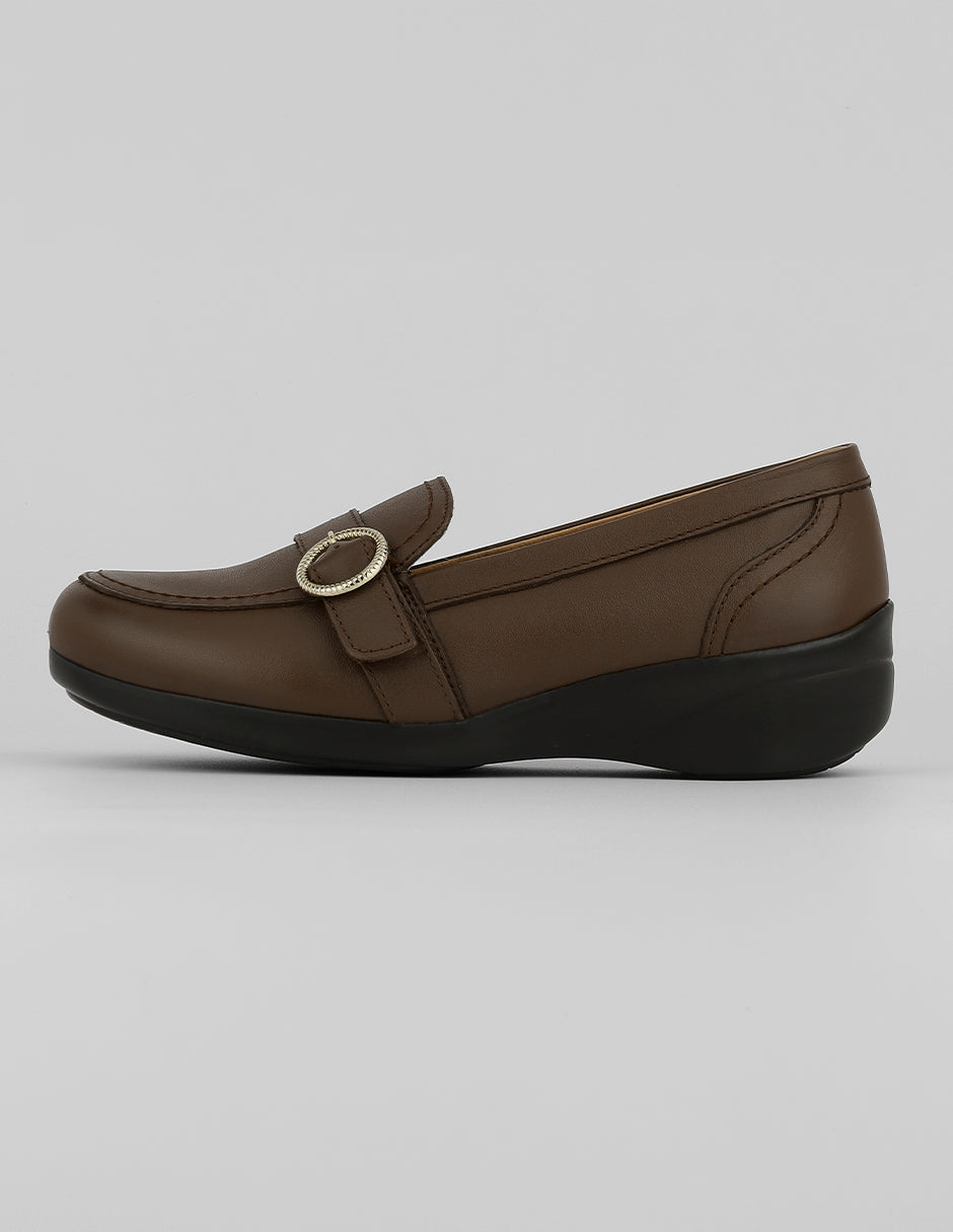 Mocasines Exterior Piel Color Café Para Mujer De RBCOLLECTION