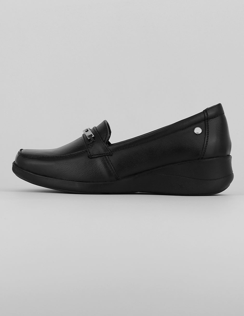 Mocasines Exterior Piel Color Negro Para Mujer De RBCOLLECTION