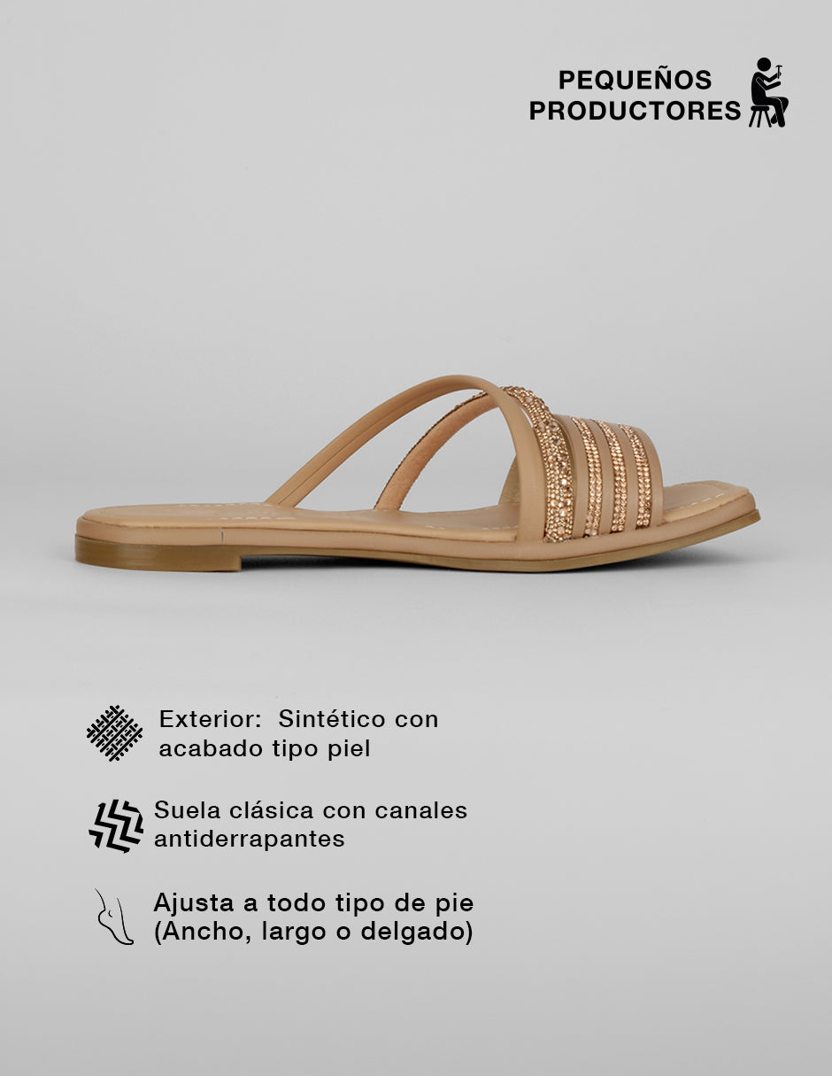 Sandalias de piso Birt en Sintético – Rosa