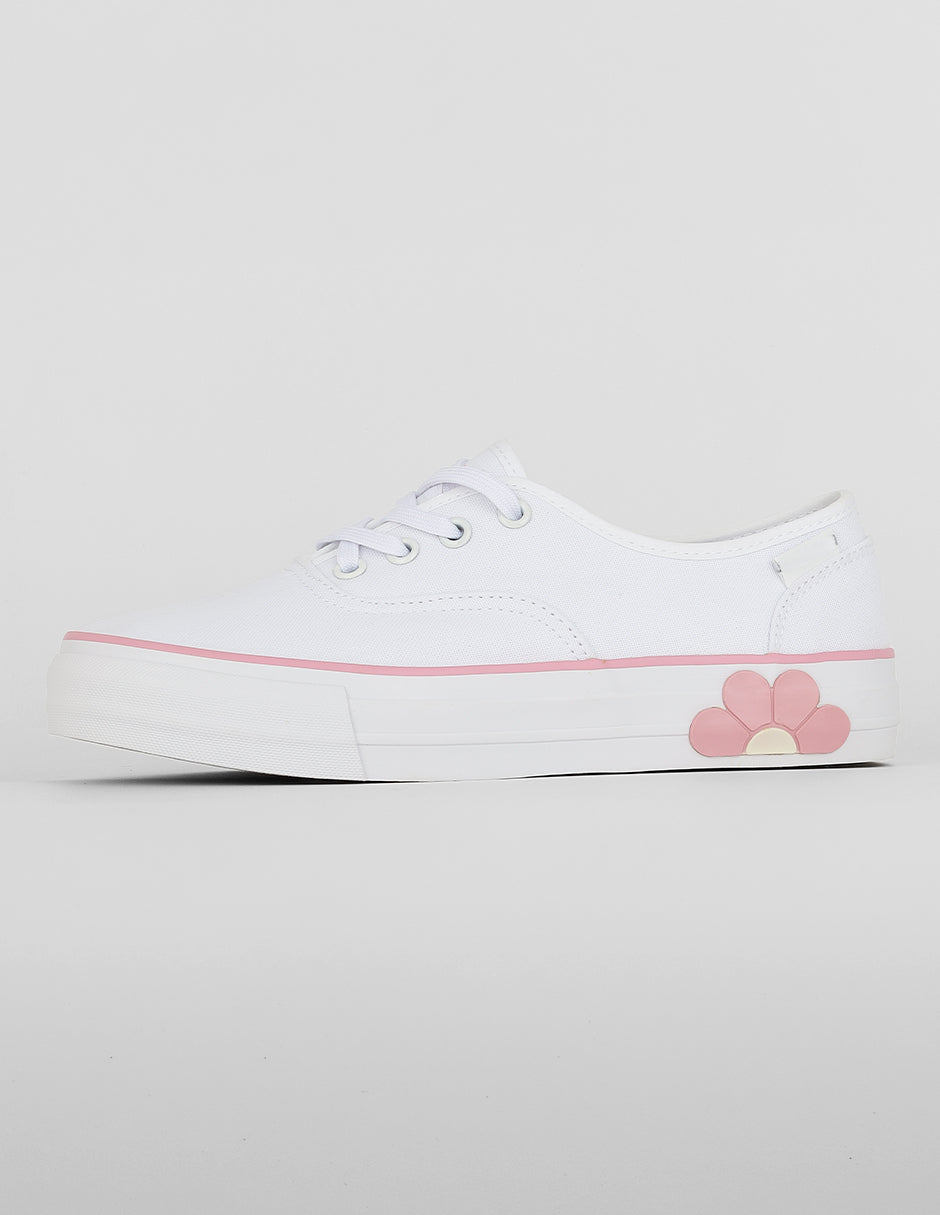Tenis con cordones Exterior Textil Color Blanco Para Mujer De RBCOLLECTION