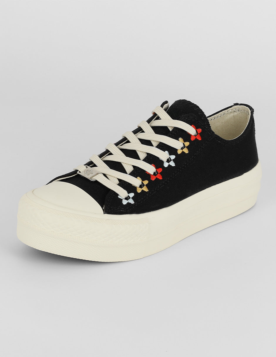 Tenis con cordones  Play en Textil – Negro
